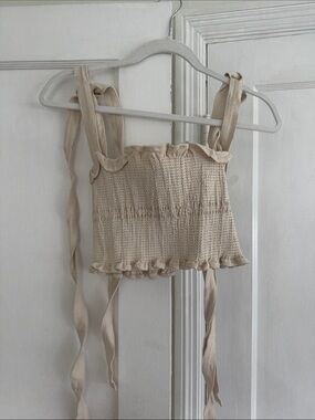 Capulet Beige Crop Top